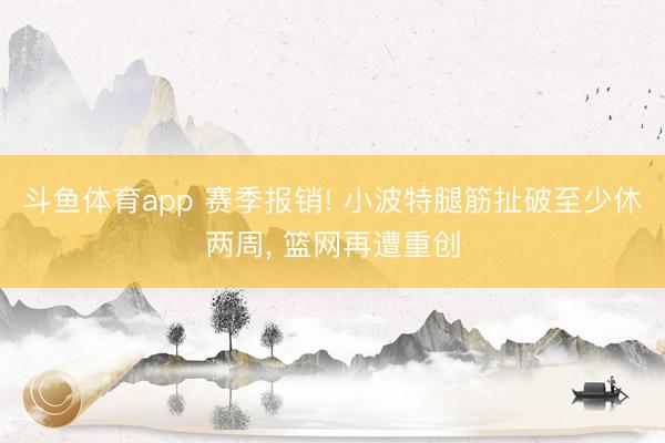 斗鱼体育app 赛季报销! 小波特腿筋扯破至少休两周， 篮网再遭重创