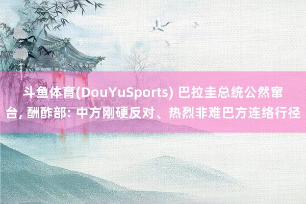 斗鱼体育(DouYuSports) 巴拉圭总统公然窜台, 酬酢部: 中方刚硬反对、热烈非难巴方连络行径