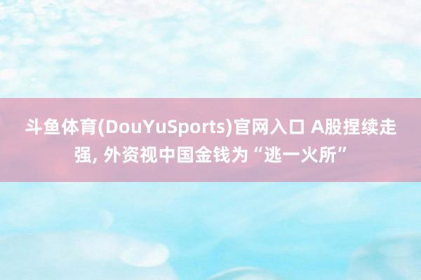 斗鱼体育(DouYuSports)官网入口 A股捏续走强, 外资视中国金钱为“逃一火所”