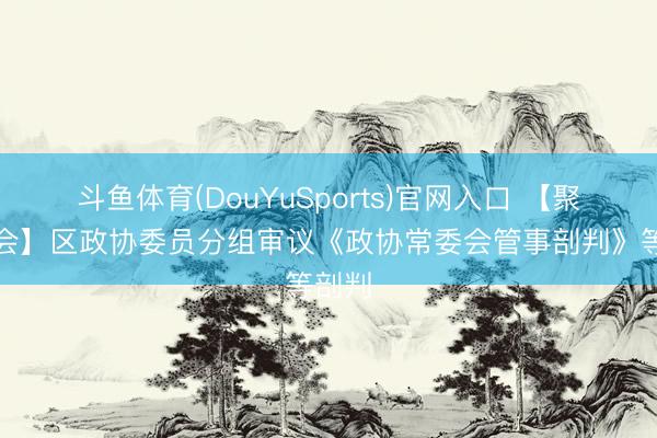 斗鱼体育(DouYuSports)官网入口 【聚焦两会】区政协委员分组审议《政协常委会管事剖判》等剖判
